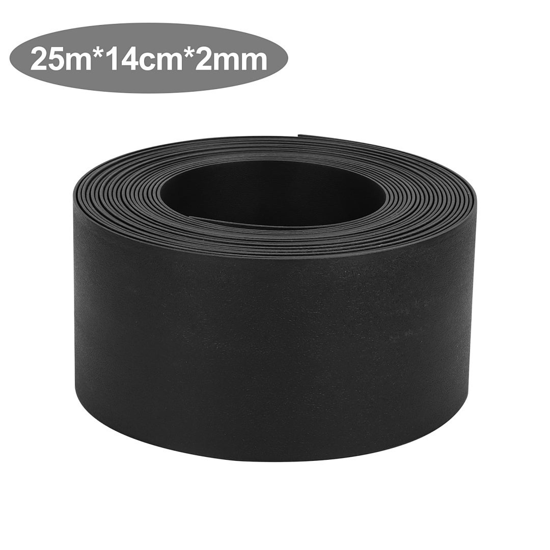 Obramowanie ogrodowe z PE Elastyczna DIY Obramowanie trawnika 2 mm Obramowanie kostki brukowej Czarne 2500 x 14 x 0.2 cm