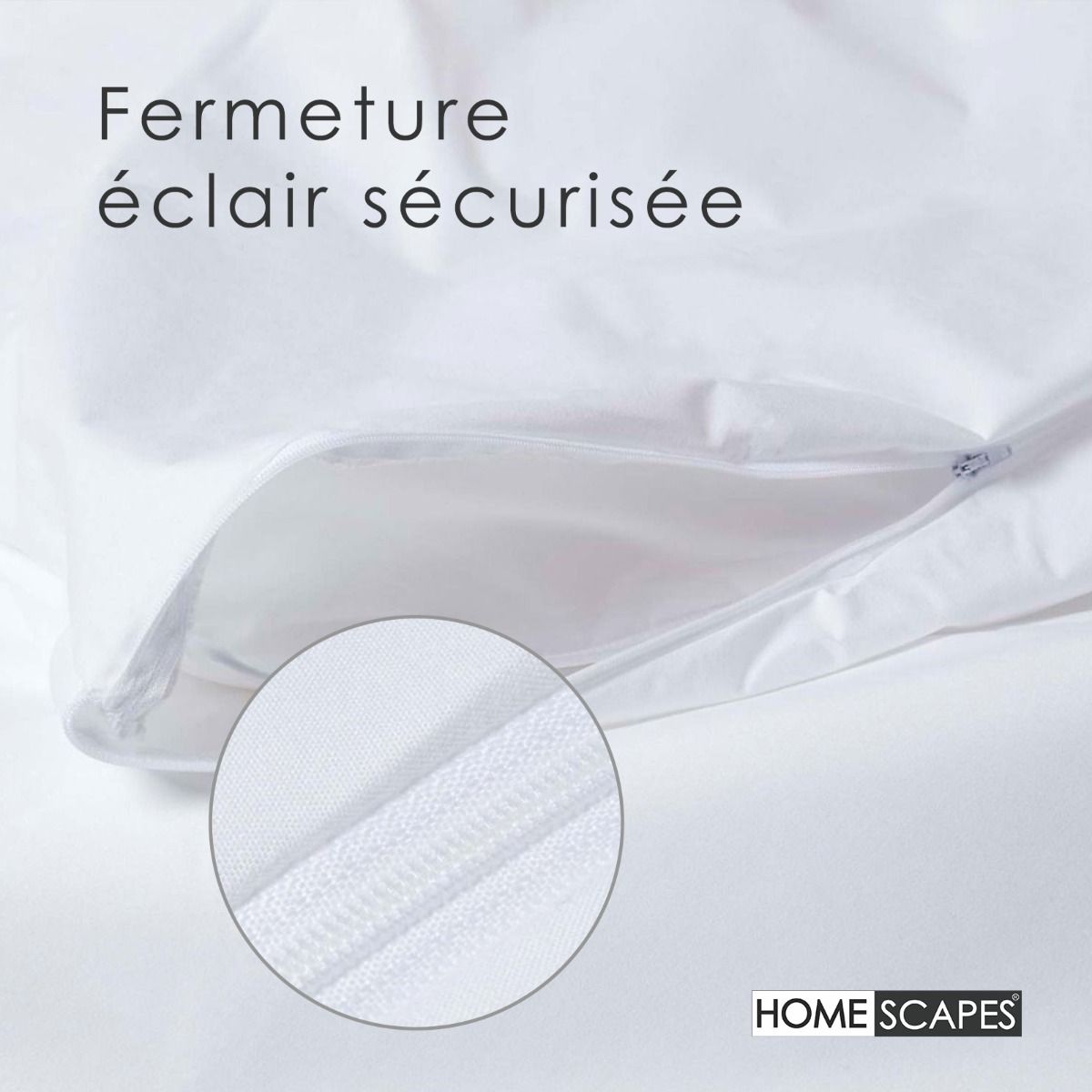 Capa de edredão impermeável Homescapes, 240 x 220 cm - 5
