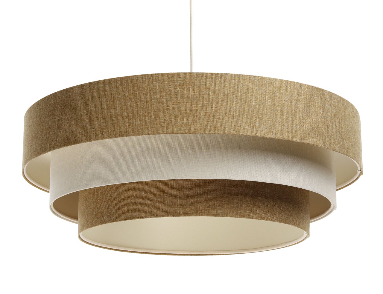 Lampa wisząca ERUTAN TRIPLE żółta/kremowa