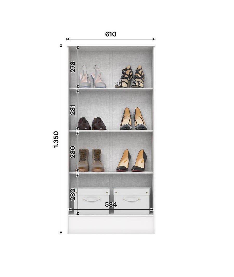 ARMADIO PORTASCARPE RIO-Bianco - 4