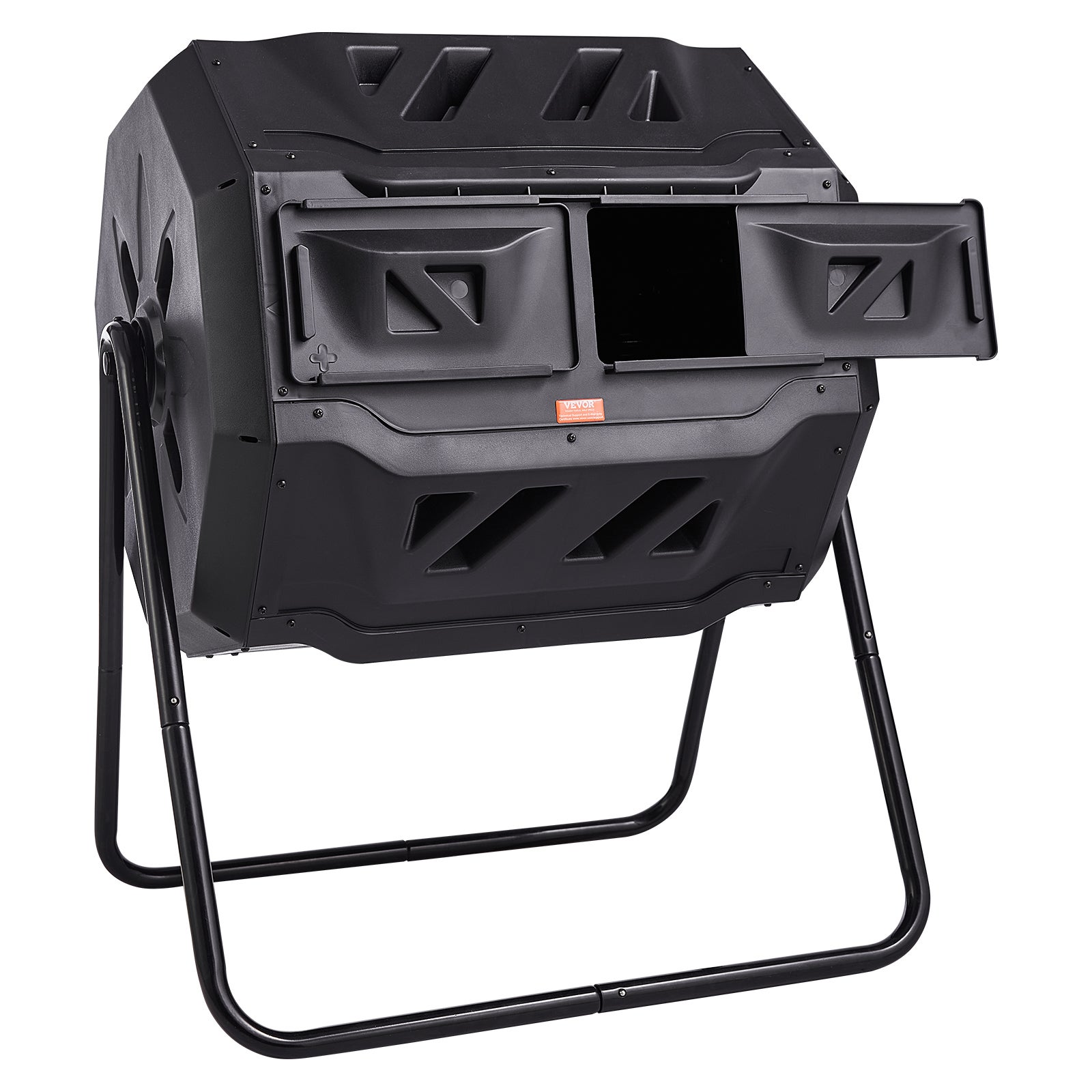 Composteur Jardin Rotatif VEVOR 162,7 L Double Chambre Bac à Compost Rotatif à 360° en PP sans BPA Charge 50 kg pour Compostage des Déchets Organiques - 9