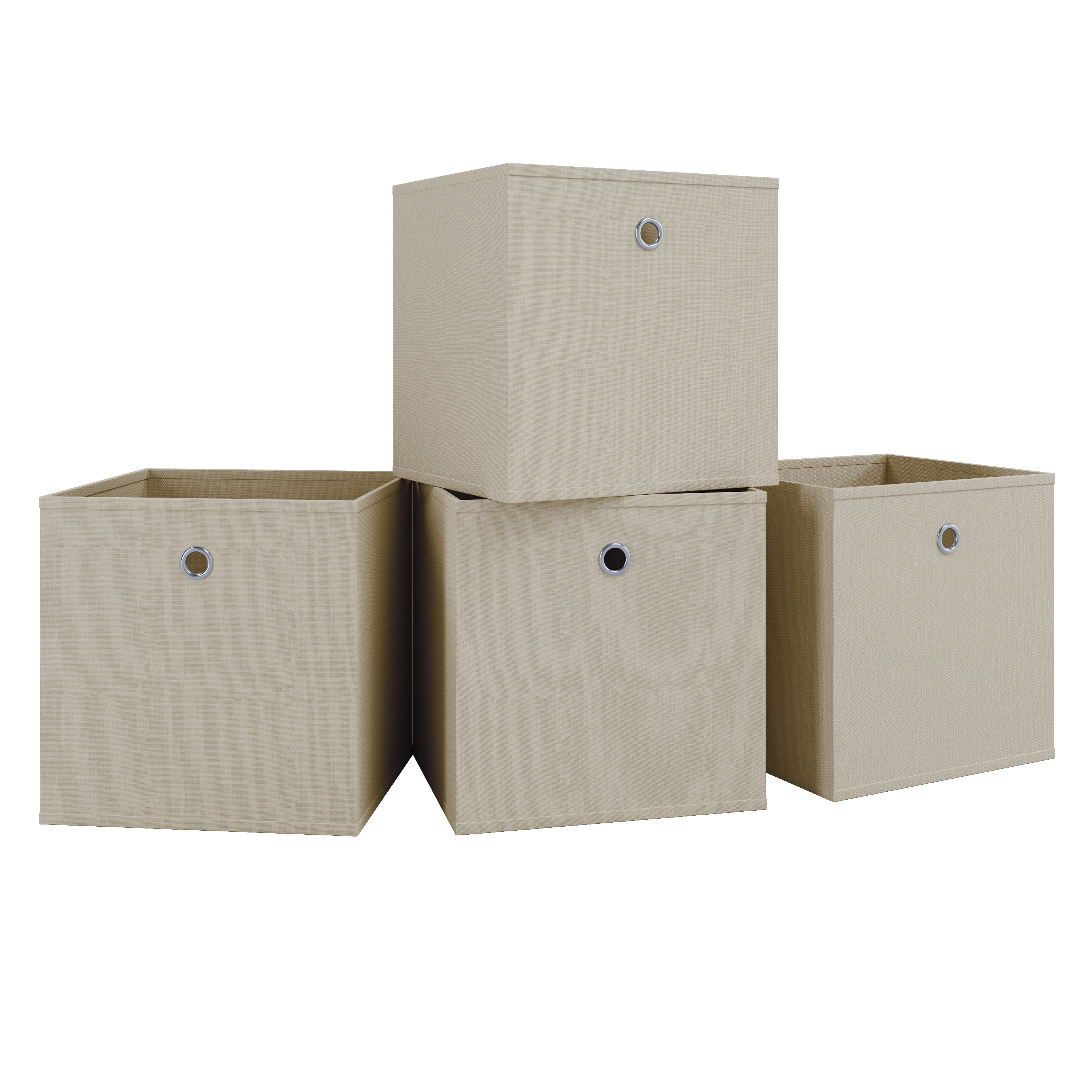 VCM Pudełko do przechowywania Boxas Biały H. 28 x B. 27 x T. 27 cm