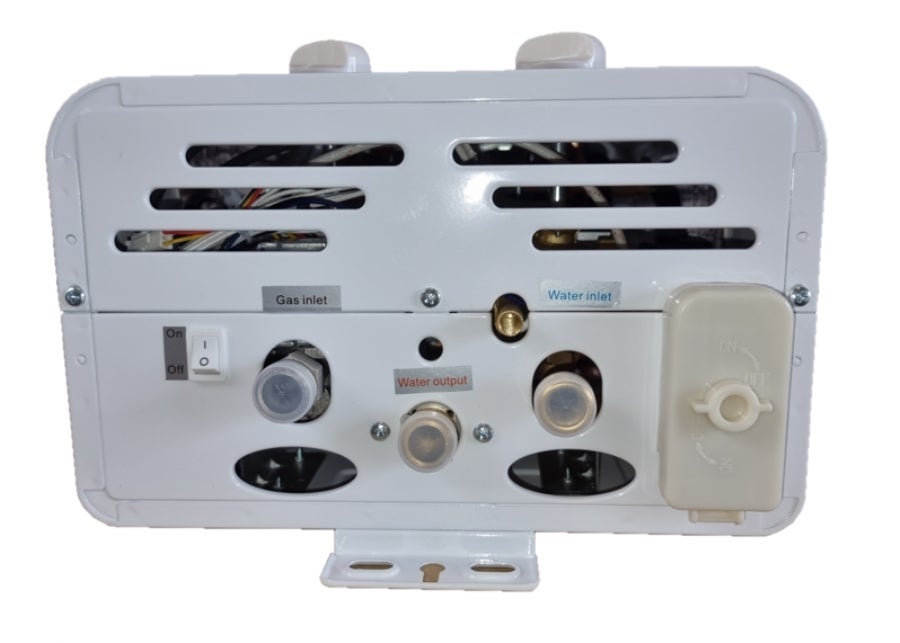 TTulpe Outdoor HD-6 P50 blanc, chauffe-eau portable instantané, gaz propane, allumage par piles, Bas Nox - 4