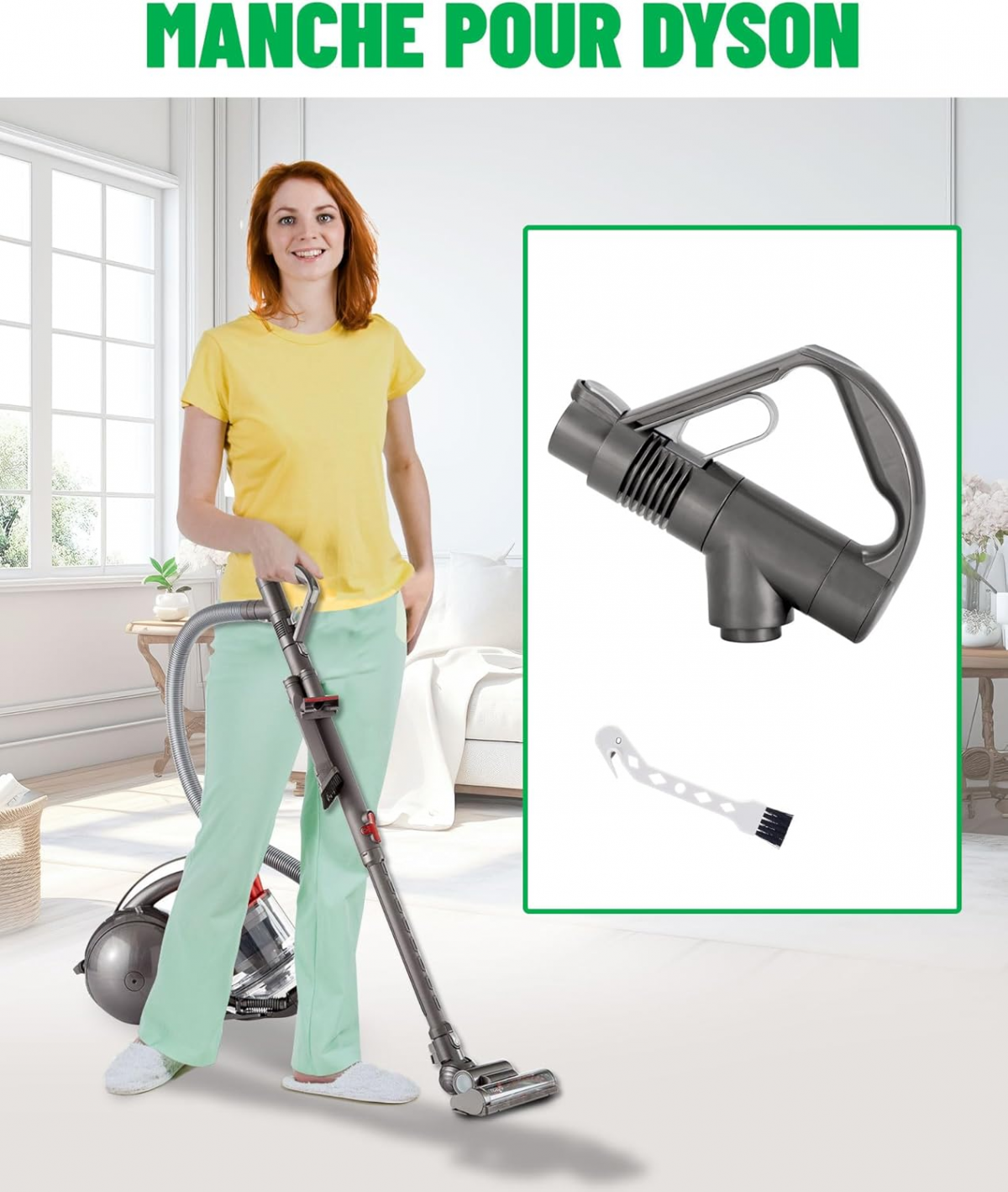 Poignée de rechange Dyson compatible DC19 DC29 DC33C DC37 DC52 – Accessoire robuste & simple à installer – Pièce détachée - 6