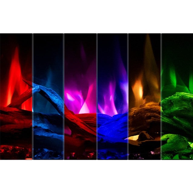 Cheminée électrique AFLAMO Superb 3D 120 - feu premium - encastrable - 120x65x35 cm - cheminée LED décorative avec chauffage 750/1500 W - 3