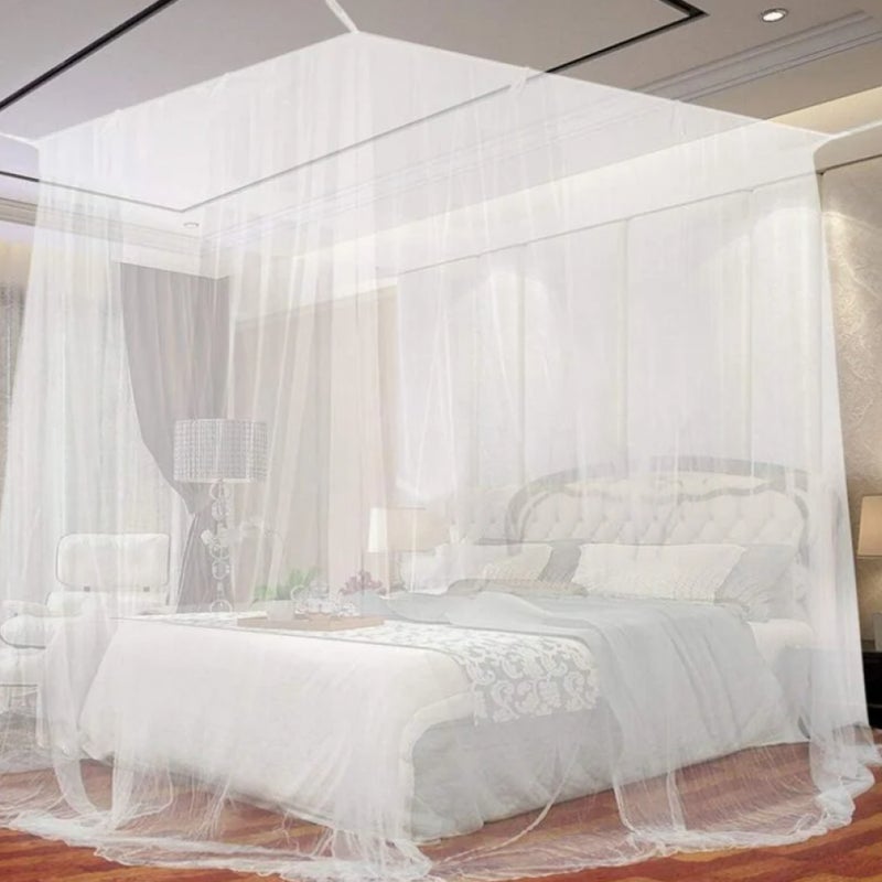 Bardzo duża moskitiera do łóżka 190x210x240 cm, baldachim do łóżek pojedynczych i podwójnych, ochrona przed owadami