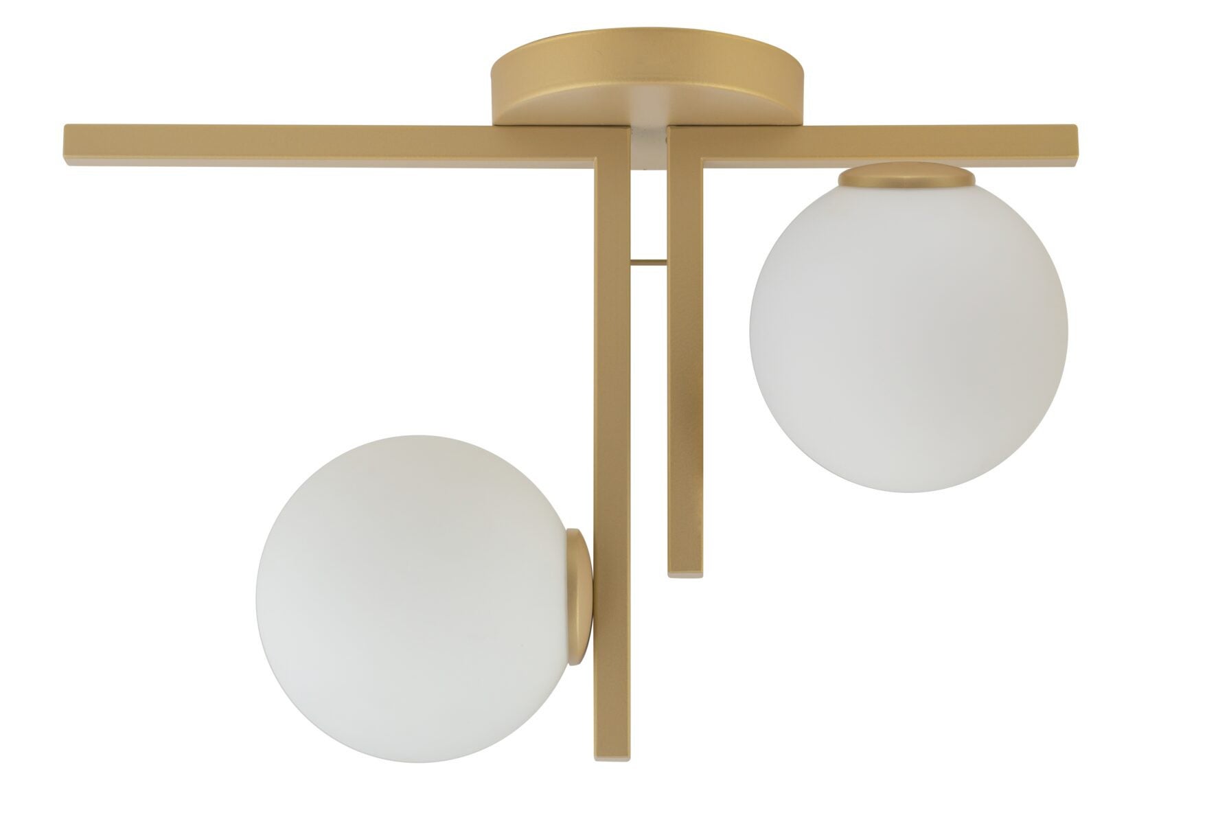 Lampa sufitowa wisząca Andy złoto-biała 2xG9x12W dekoracyjna wym: 31 x 45 x 14 cm metal SIGMA