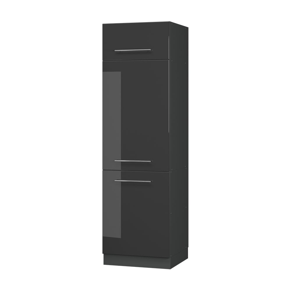Vicco Szafka na lodówkę Fame-Line, Antracyt wysoki połysk, 60 cm