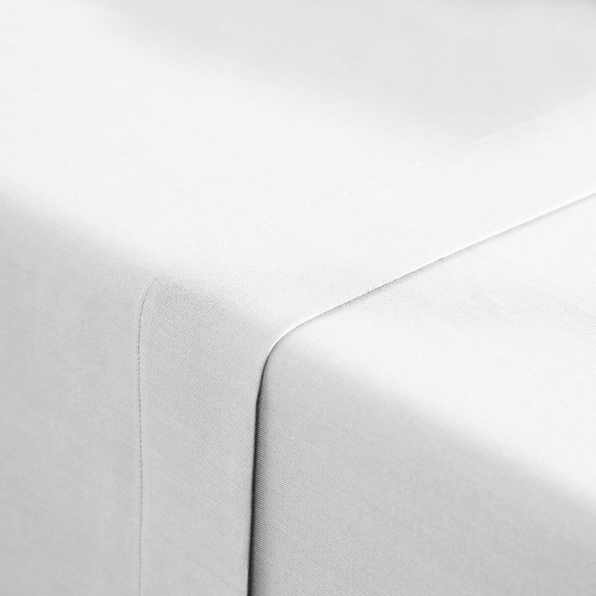 Drap plat uni en polycoton, Scenario - Blanc - 150 x 250 cm - 2