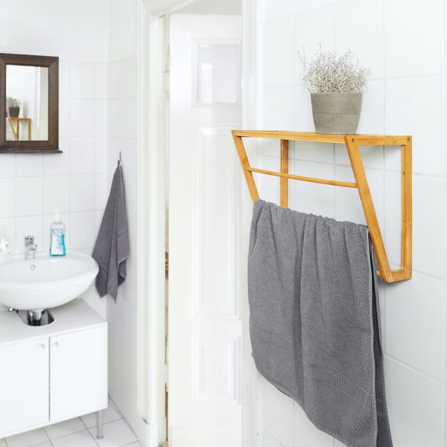 The Living Store Mensola da bagno con 3 ripiani a parete 60x15x54 cm in bambù The Living Store Mensola da bagno con 3 ripiani a parete 60x15x54 cm in bambù