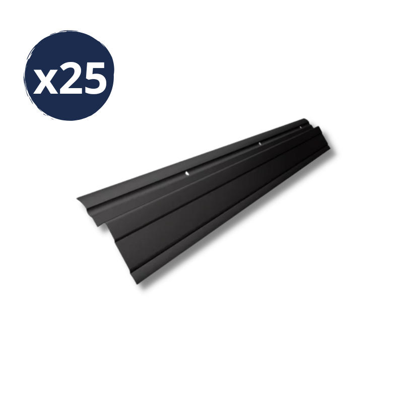 Profils de fixation PE pour membrane de fondation. Barre de 2ml. LOT DE 25 UNITES - lot(s) de 50 ml - 2