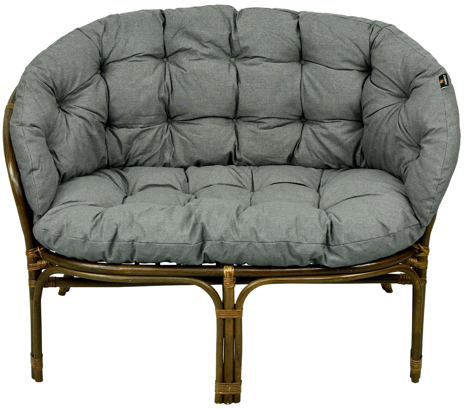 Poduszka na sofę rattanową wiklinową AMPO szary wodoodporna 1 szt.