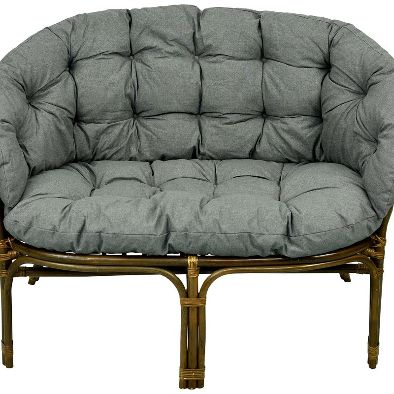 Poduszka na sofę rattanową wiklinową AMPO szary wodoodporna 1 szt.