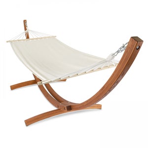 Hamac avec support en bois blanc