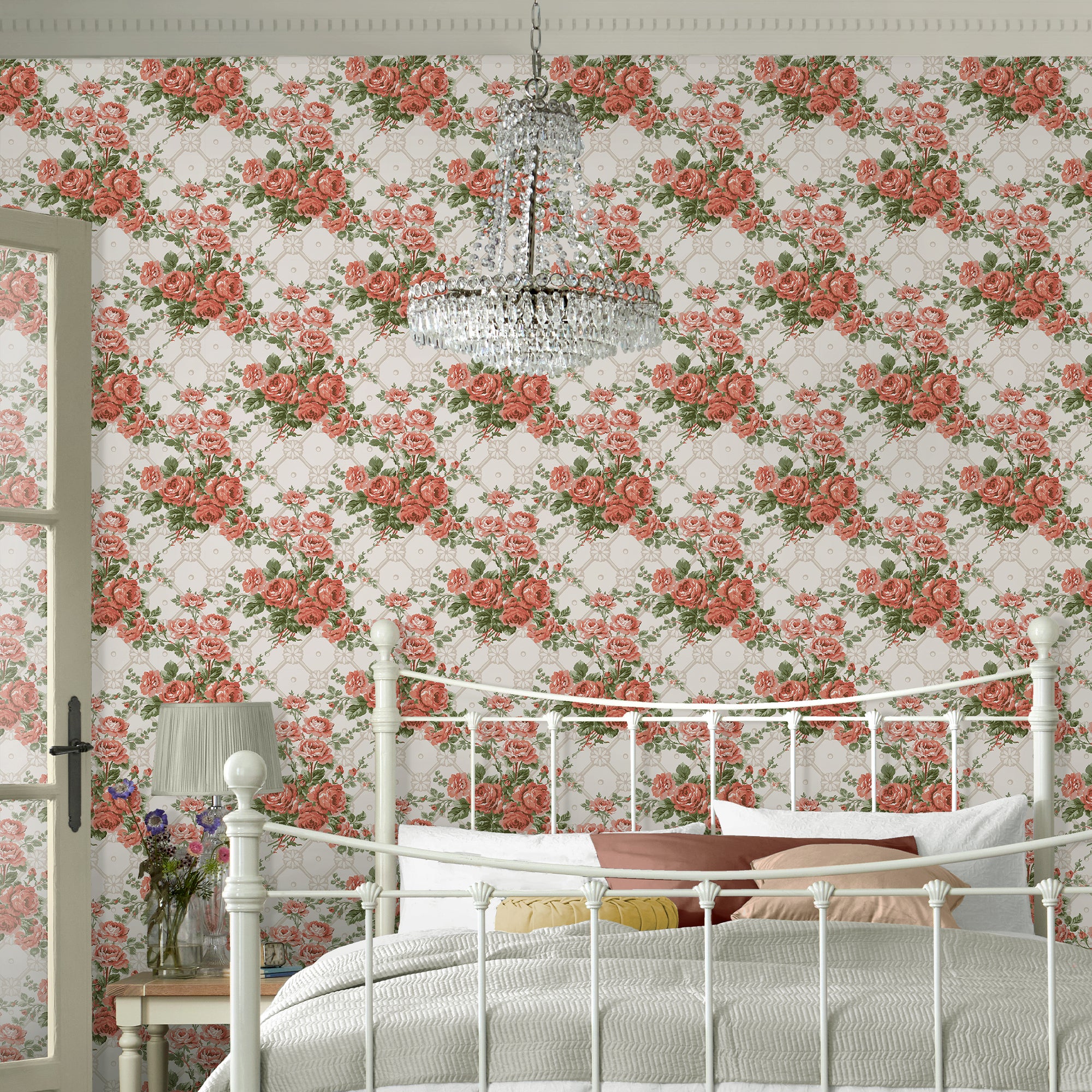 Laura Ashley Tapeta filzelinowa COUNTRY ROSES 10 m x 52 cm