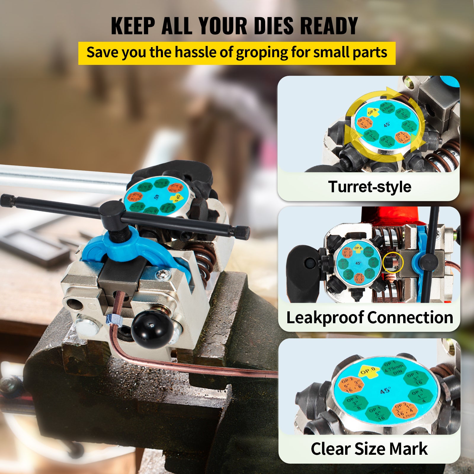 Outil d'évasement conduite frein,SucceBuy simples/doubles/à bulles à 45°,tubes 3/16