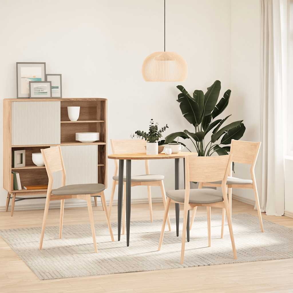 Tampo de mesa | Tampo de secretária 80x40x2 cm madeira de carvalho maciça oval CFW67152 - 3