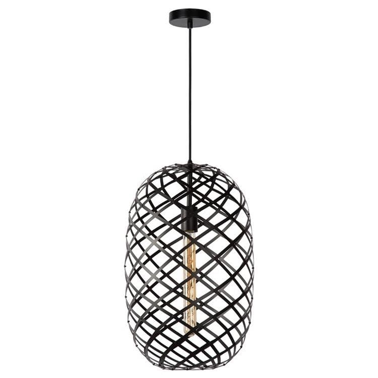 Lampa sufitowa Wolfram czarna 1xE27x60W wym: 160 x 32 x 32 cm metal Lucide