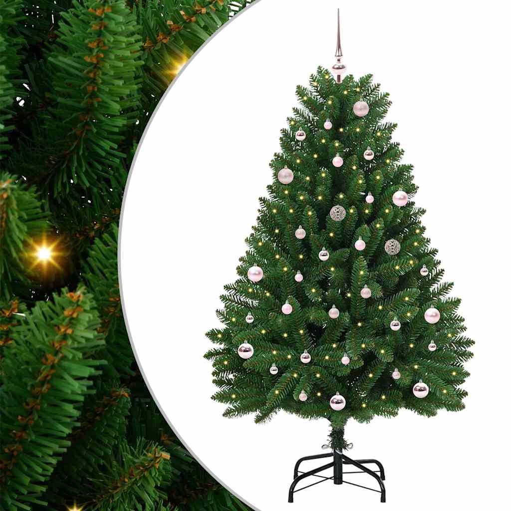 Sztuczna choinka Ze LED Lights Zielony 150 cm PVC i Metal
