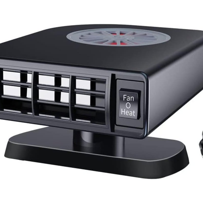 Przenośny odmrażacz samochodowy, wentylator odmrażający 12 V 120 W, szybki odmrażacz przedniej szyby samochodowej 2 w 1