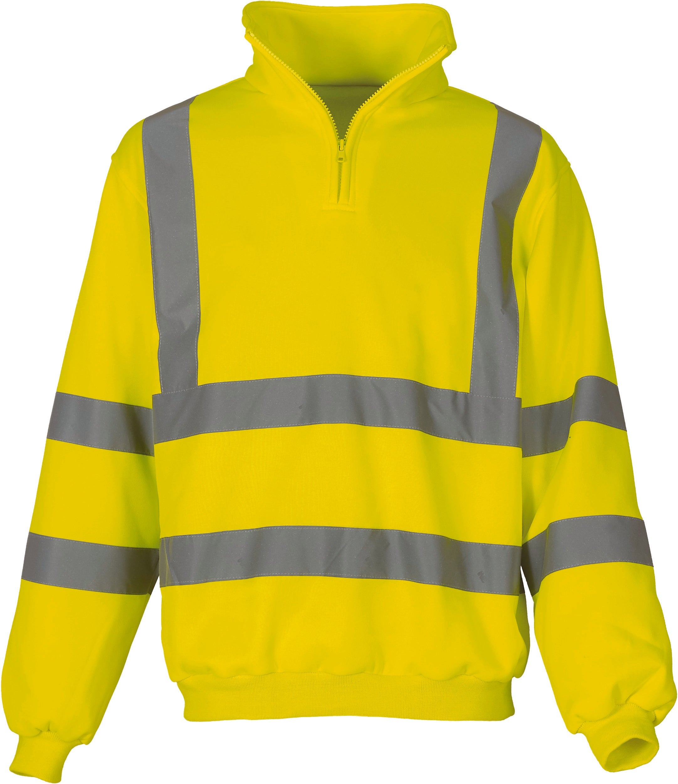 Sweat-shirt de travail col zippé haute visibilité Yoko Jaune S - 2