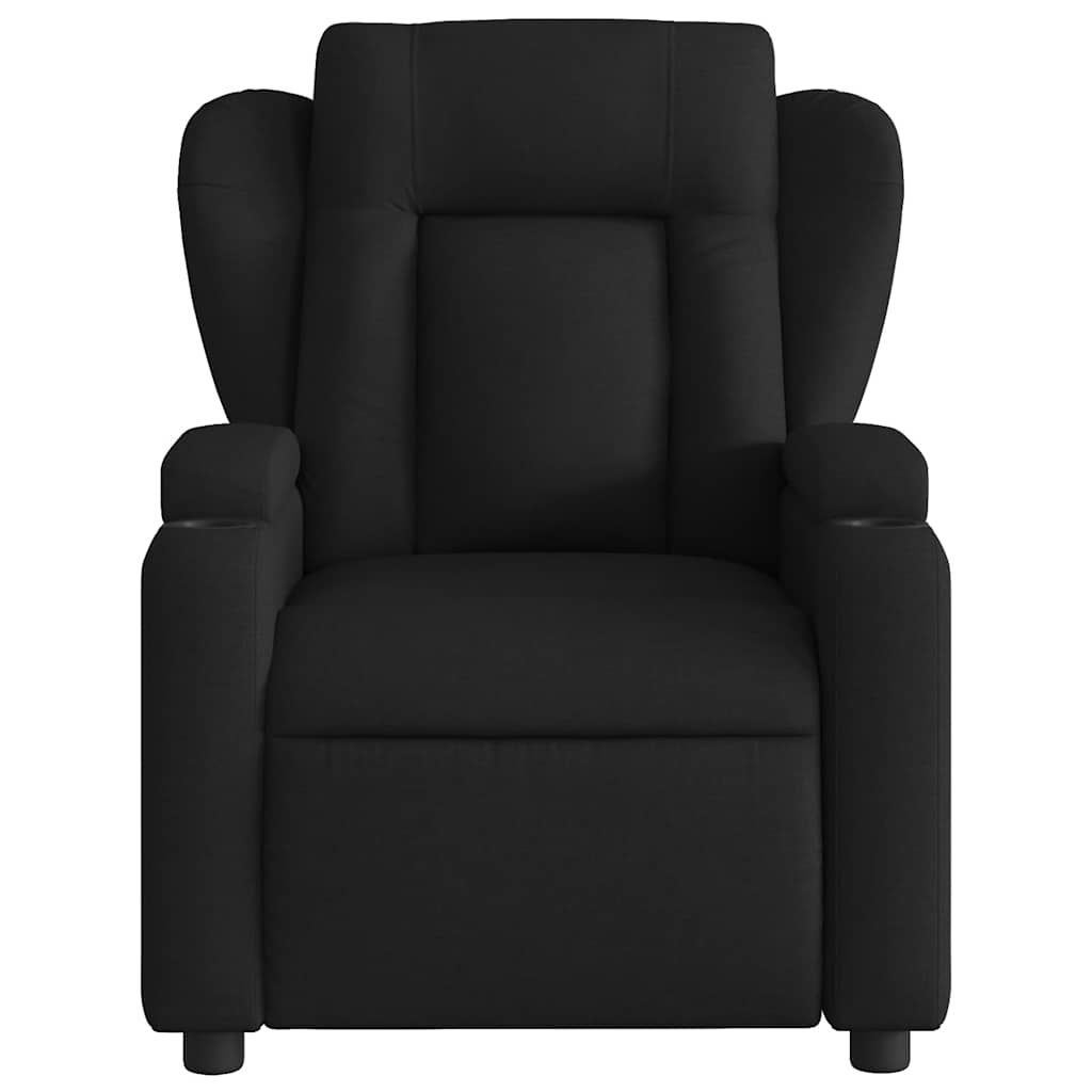 Fauteuil de massage inclinable Noir Tissu - 8