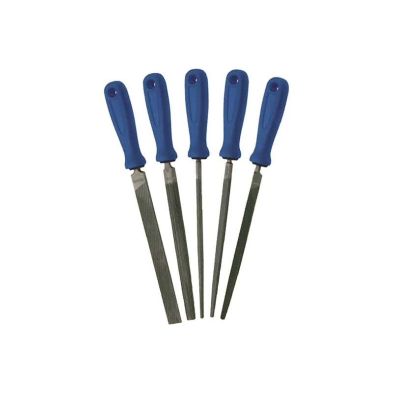 Lot de 5 Ensemble de limes fine piqûre DEXTER, 100 mm