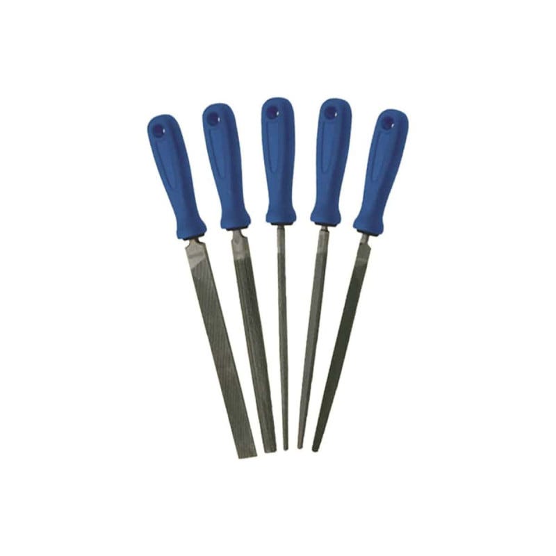 Lot de 5 Ensemble de limes fine piqûre DEXTER, 100 mm Lot de 5 Ensemble de limes fine piqûre DEXTER, 100 mm