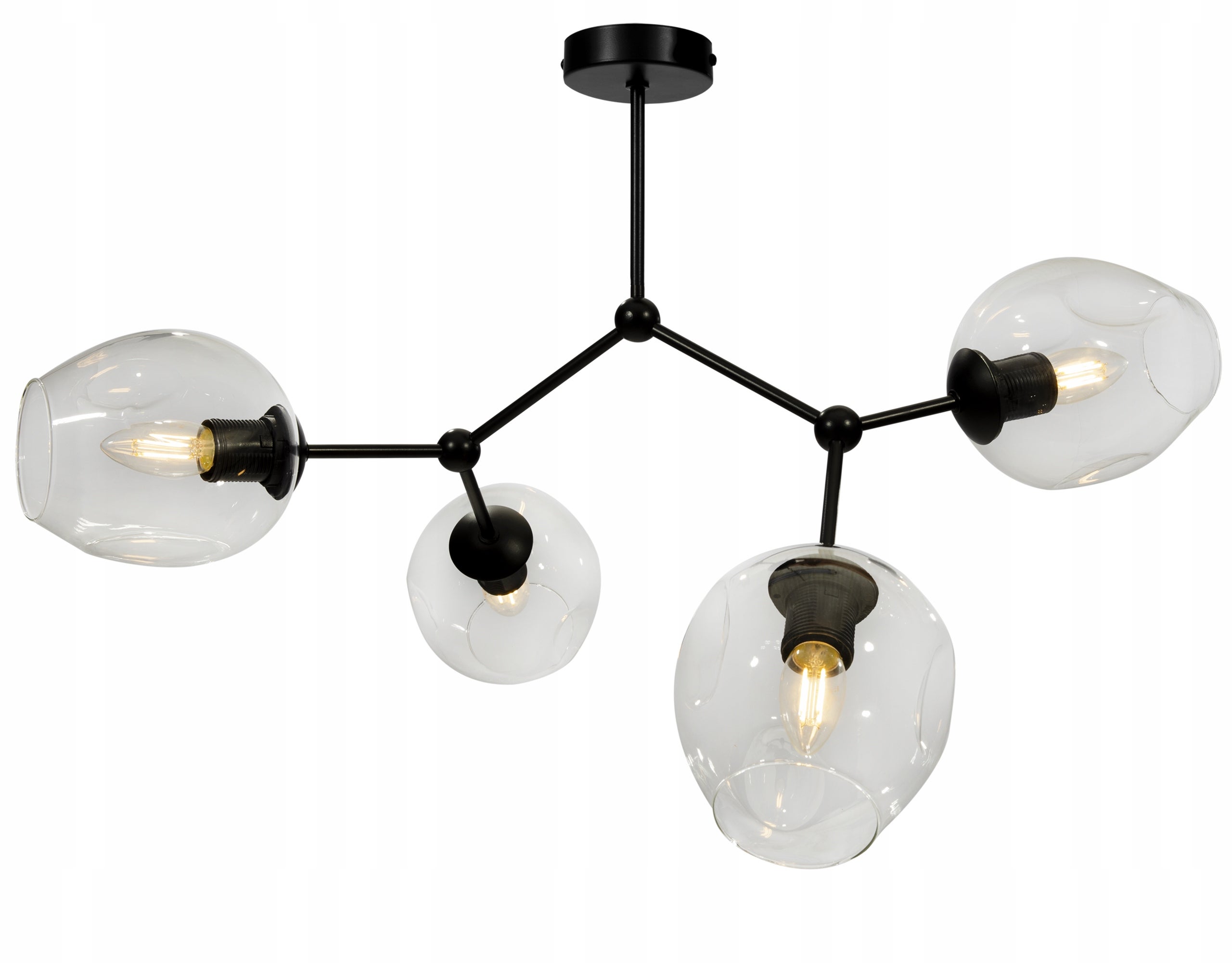 Lampă suspendată de tavan Light Home LH Praga DNA 4x E27 60W transparent