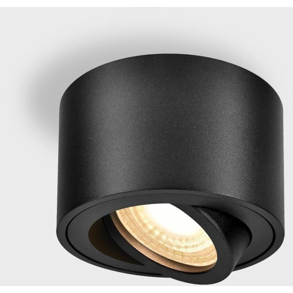 Spots de Plafond Noir Ø75x55mm Spot en saillie Orientable 10W 3000K ...
