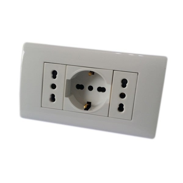 PRESA SCHUKO UNIVERSALE 2P T 16A INCASSO COMPLETA DI PLACCA E 503 - Foto 8