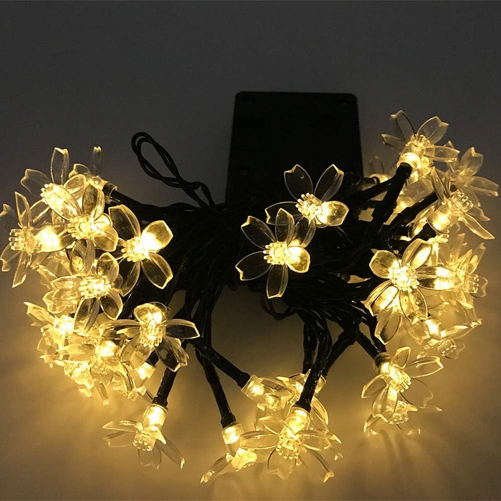 6.5m Blanc Chaud Imperméable Lumières Solaires de Ficelle de Fleur de LED, Guirlandes Lumineuses pour Décorations de Jardin, Décoration - 6