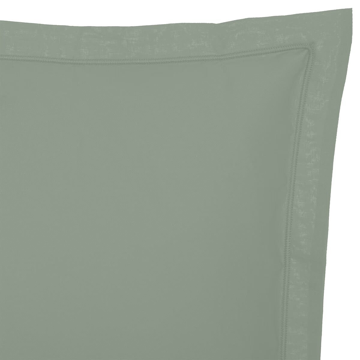 Taie d'oreiller percale de coton uni 63 x 63 cm Harmonie tilleul - 4