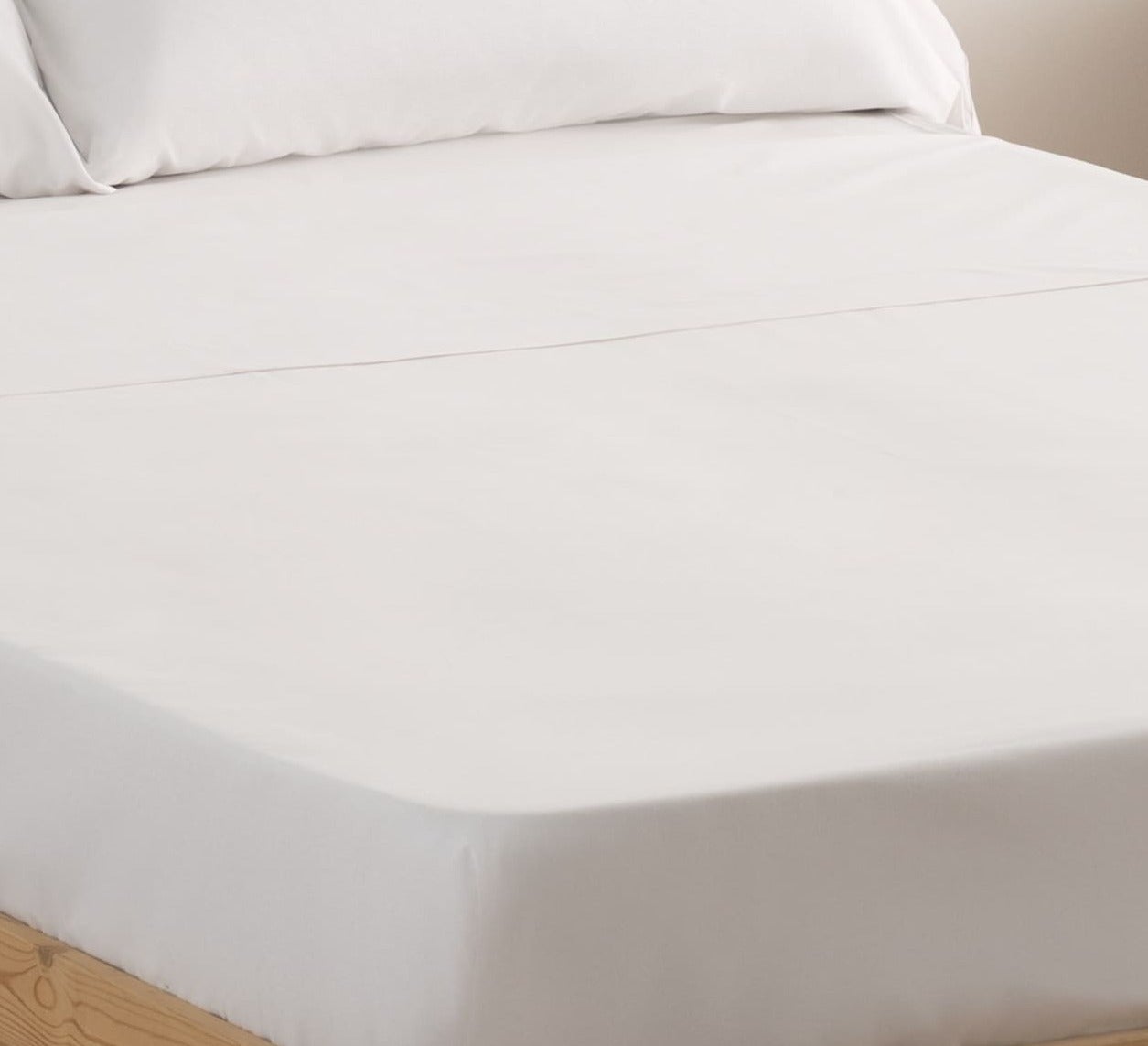 Juego de sábanas liso Designer Blanco cama de 150cm Donegal Collections - 3