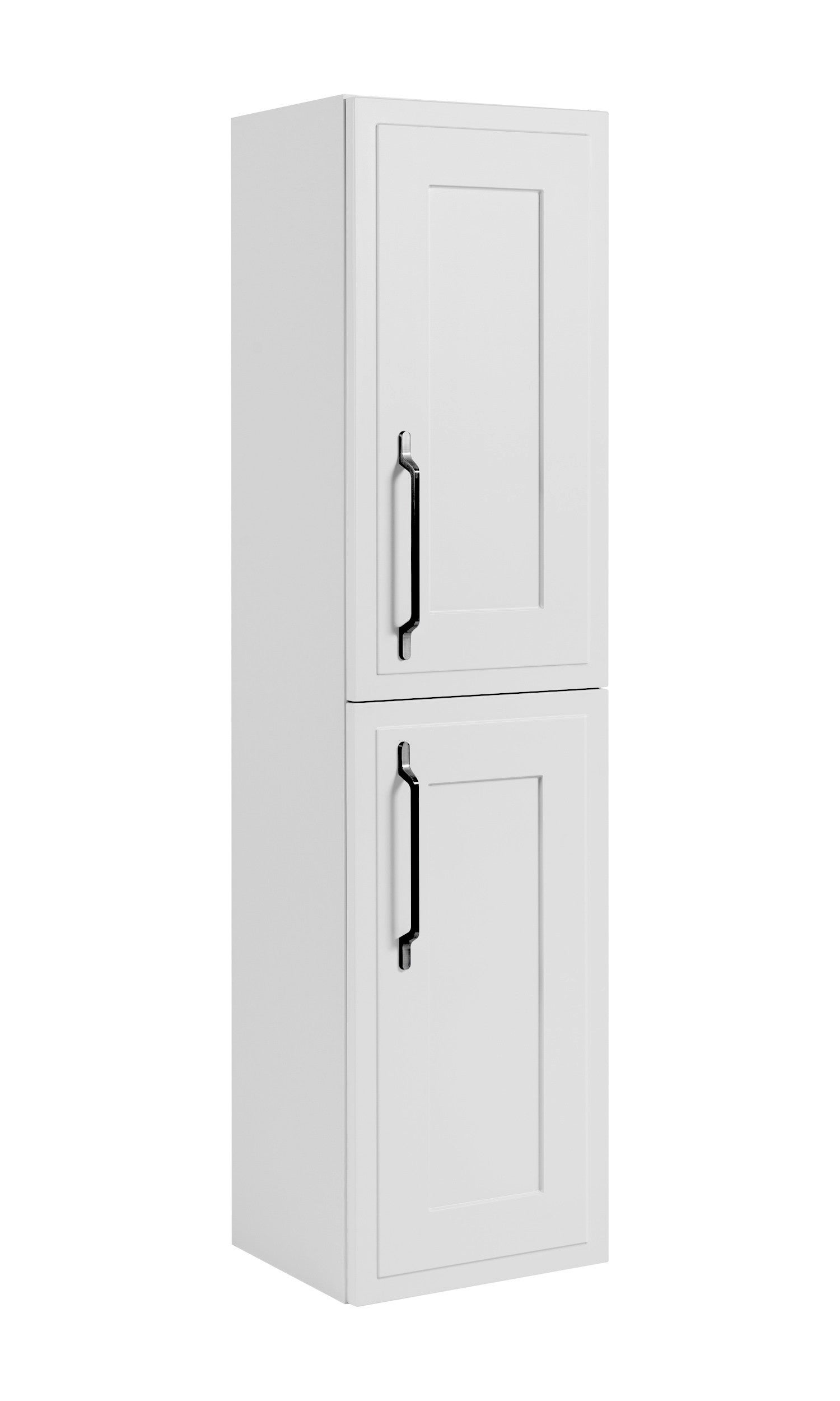 Słupek łazienkowy, biały, 35 x 136 x 27 cm, uchwyt czarny