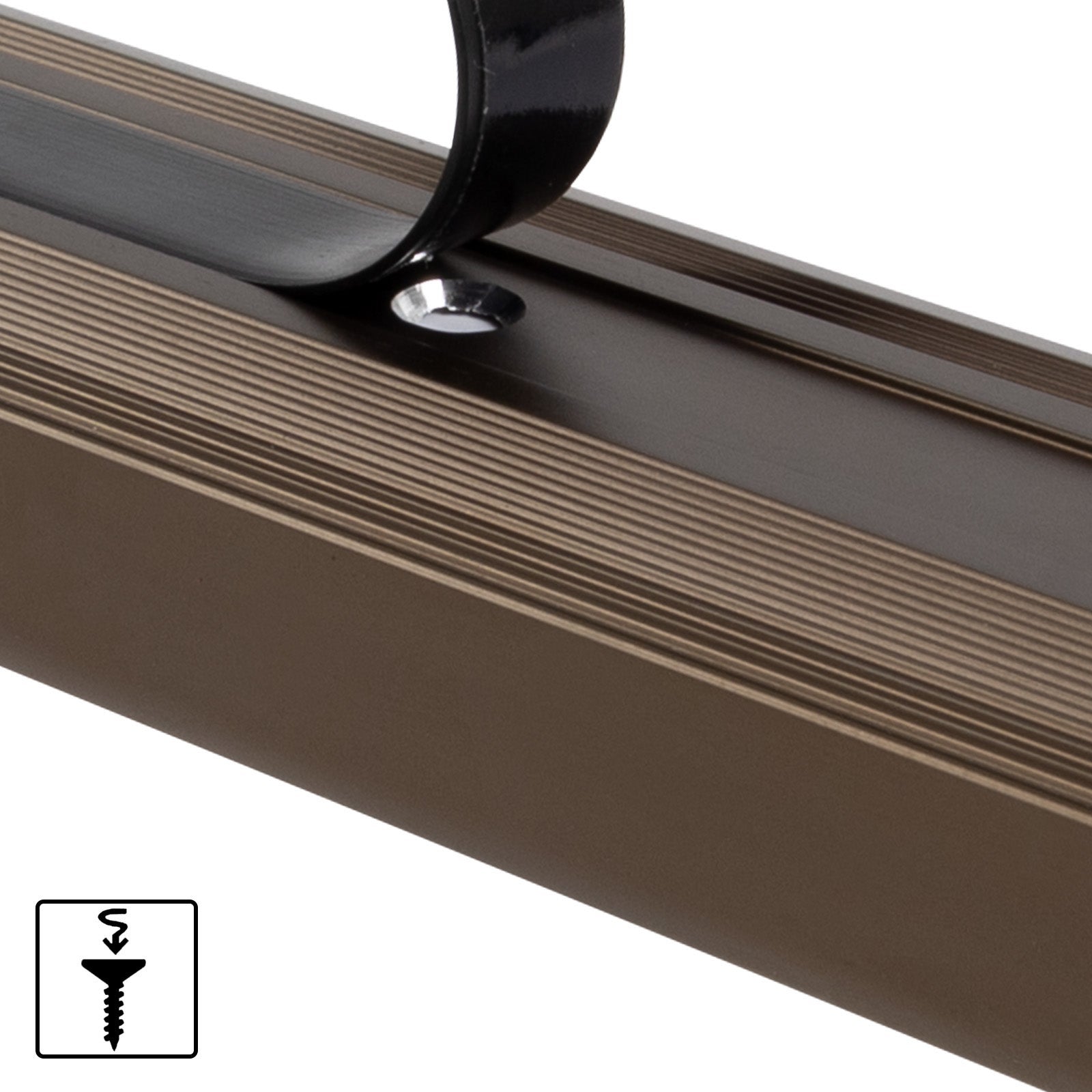Seuil d'escalier Glory Aluminium anodisé Forme: L Bronze foncé L 134 cm - 2