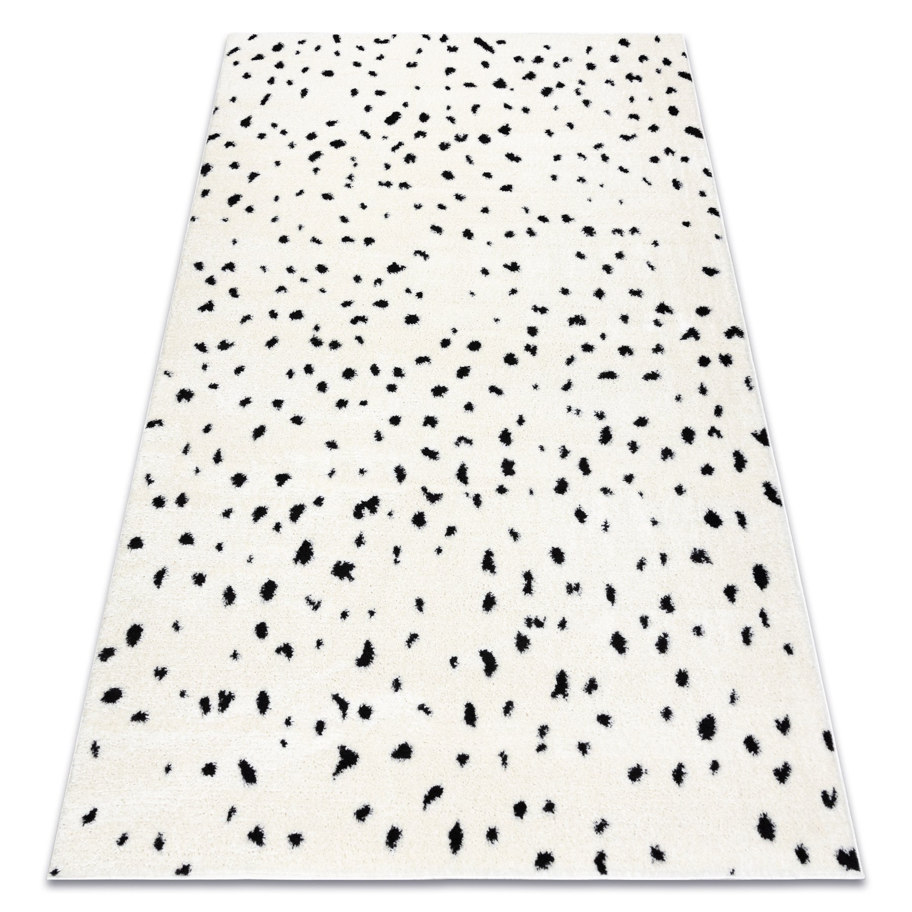 Dywan MODE 8508 kropki krem / czarny 80x150 cm