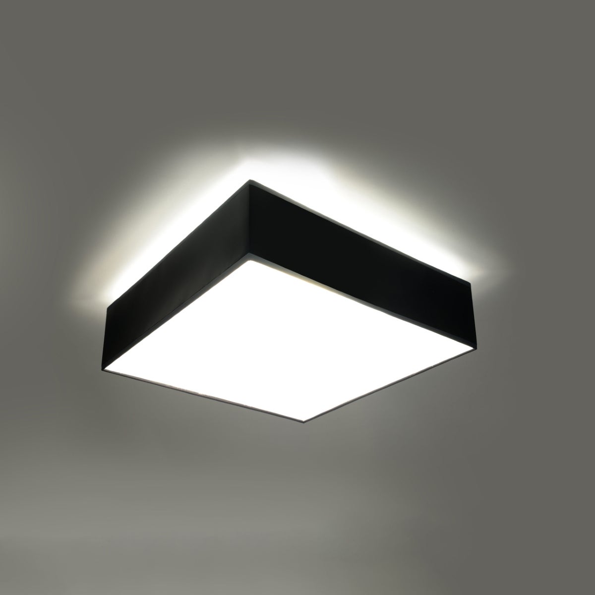 Plafon CARE 35 czarny LED 3000K - 35x35x11cm Sollux