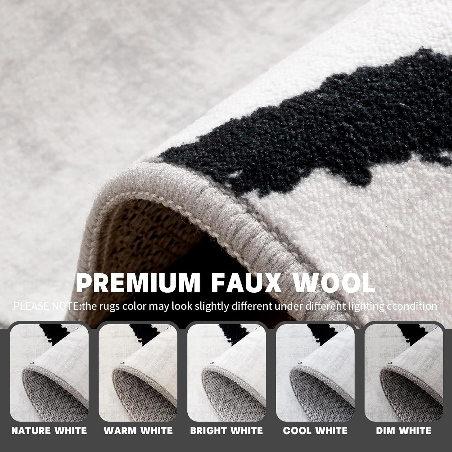 Tapis abstrait 120*200cm - tapis lavable pour salon et chambre, grand tapis moderne antidérapant ultra-fin, décoration d'intérieur - 4