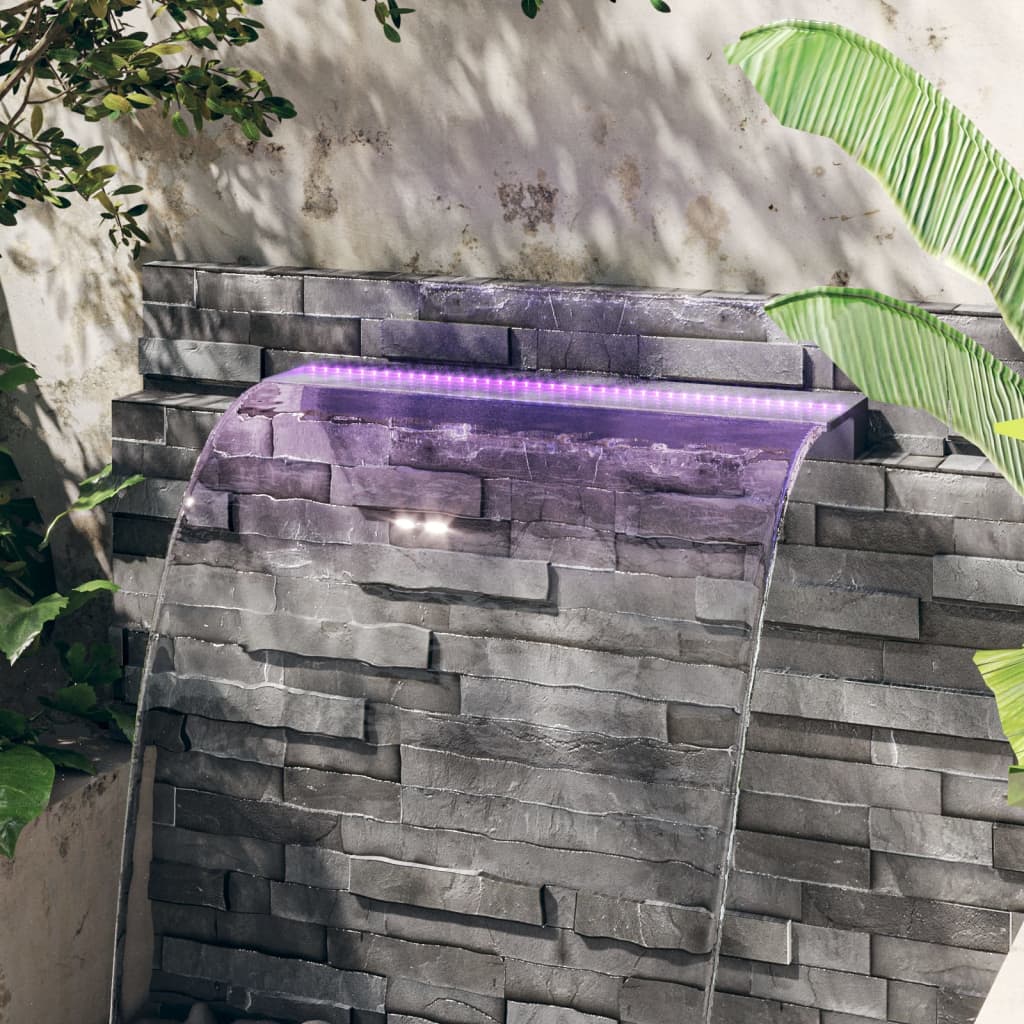 Fuente cascada con led rgb acrílico 108 cm vidaxl
