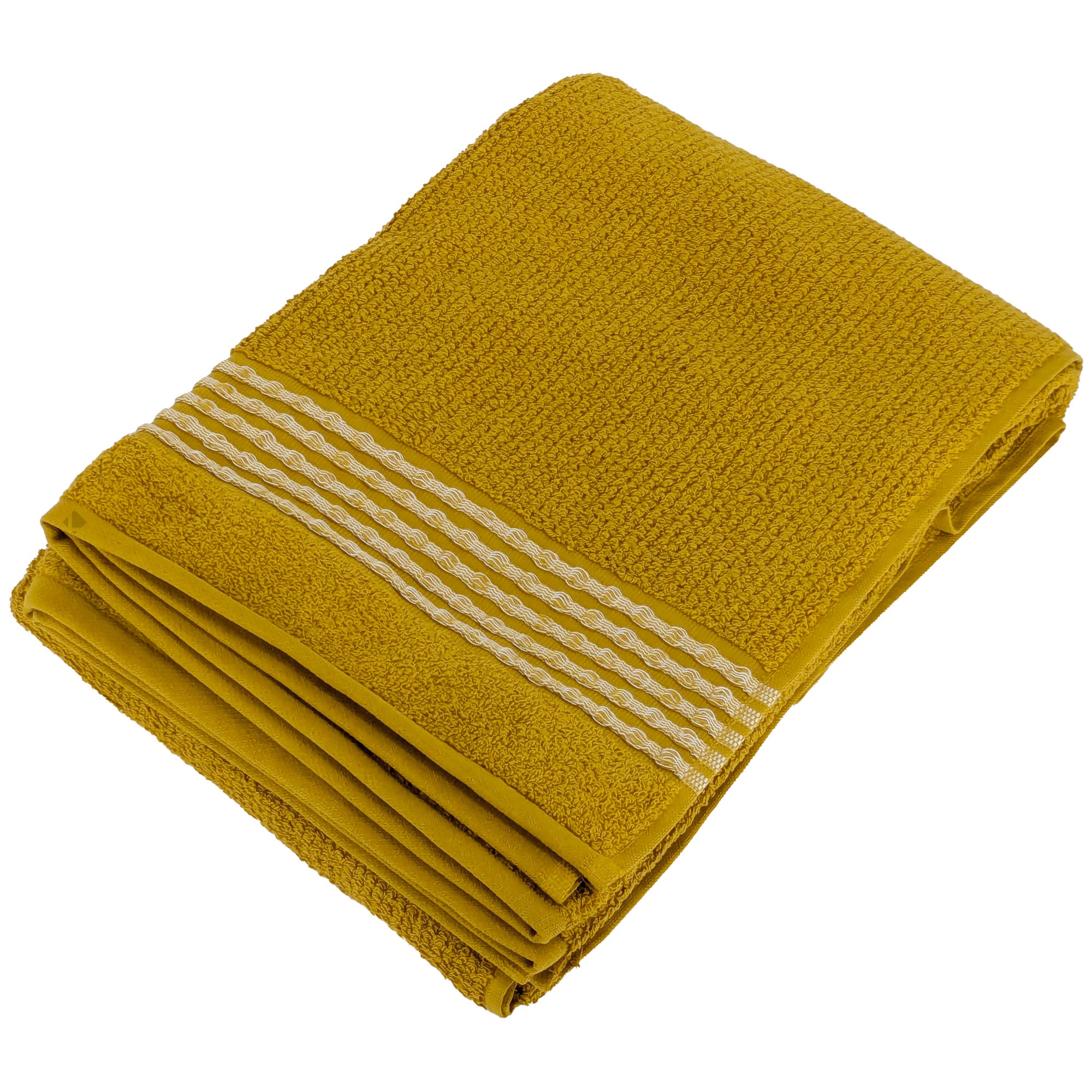 Drap De Bain 100x150 Cm Linnea - Pur Coton 500g/m² - Collection Wild II Motif Léopard Jaune - OEKO-TEX