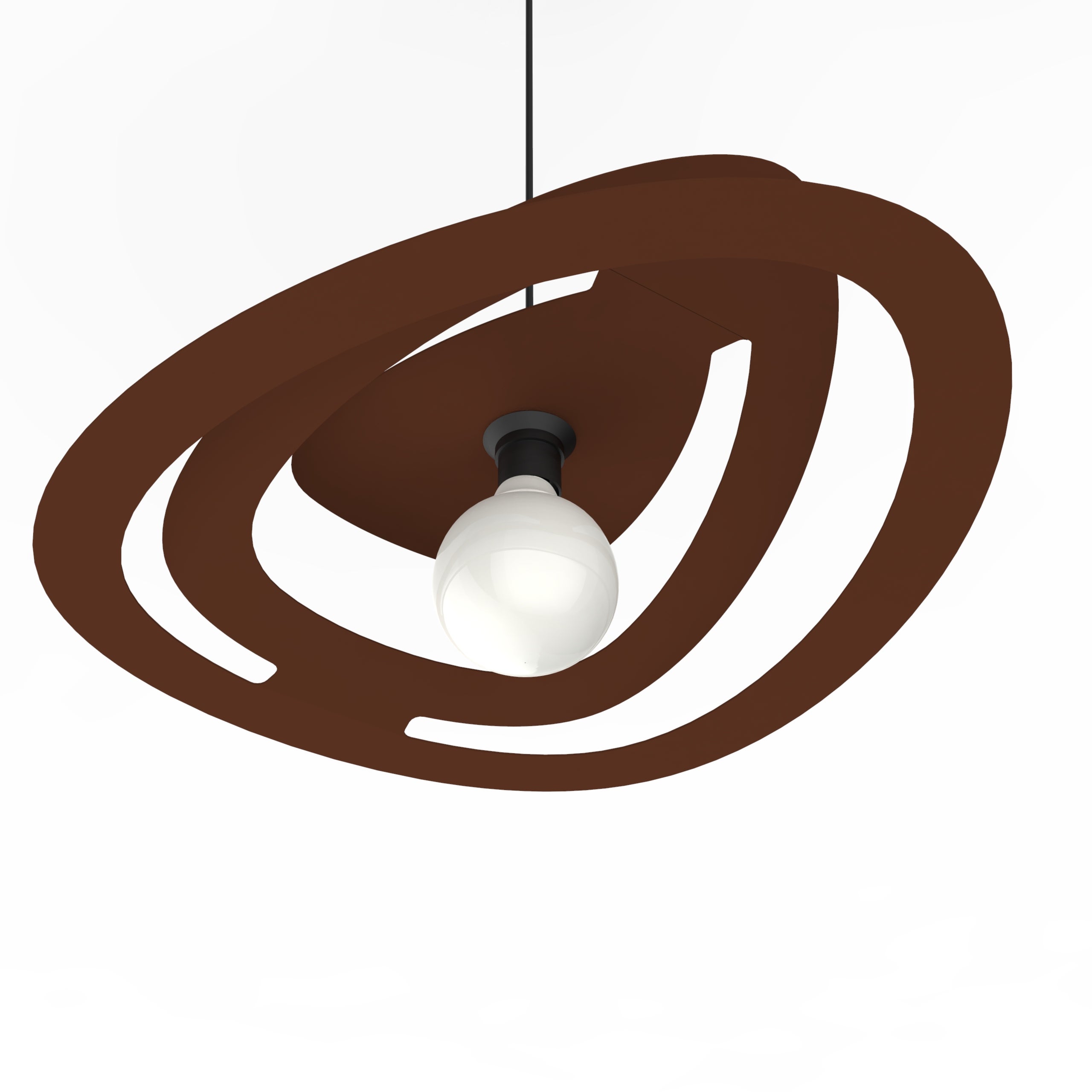 LUMICOM | DILATE Sospensione, 1X E27, max 42W, metallo, rosso cowhide, D.60cm - 3