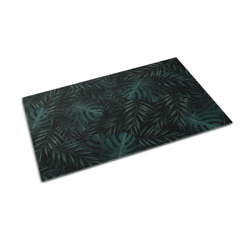 Фото - Килимок під двері Wycieraczka wejściowa pod drzwi do butów - Nowoczesny design 150 x 100 cm Liście Monstery Miękki dywanik do wnętrza Tulup