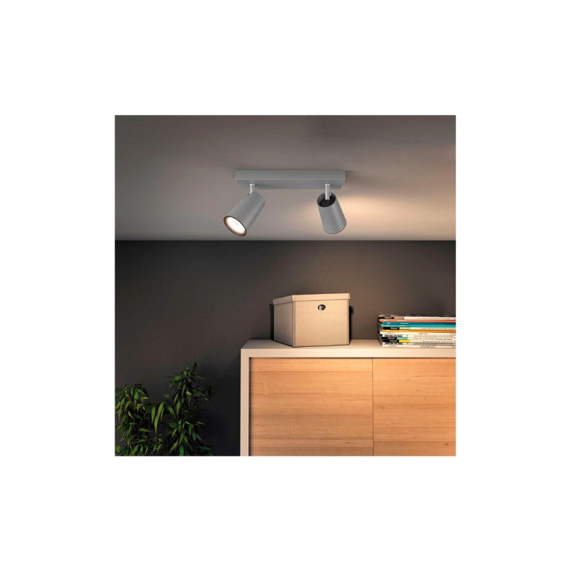 Lámpara de techo regulable PHILIPS - 2 focos - GU10 - metal - 93520 - 3
