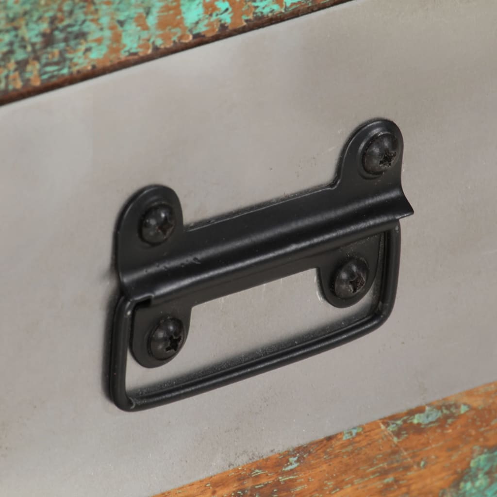 Stolik kawowy z 3 szufladami z drewna odzyskanego, 100x50x35 cm - 7