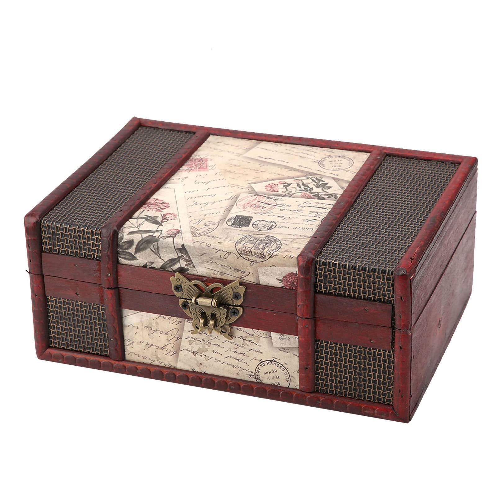Boîte de rangement en bois Vintage, organisateur de rangement de bijoux ...