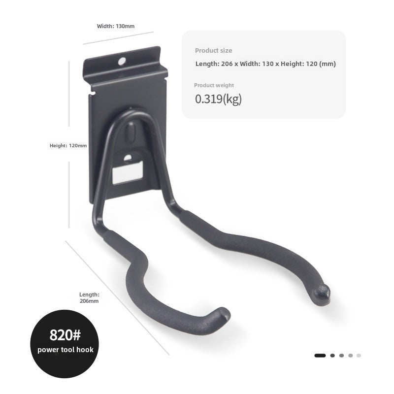 Hak do przechowywania rowerów, wąż do wody w garażu, przewód, odkurzacz, narzędzia ogrodowe oraz elektronarzędzia 820#, wykonany z żelaza, do montażu
