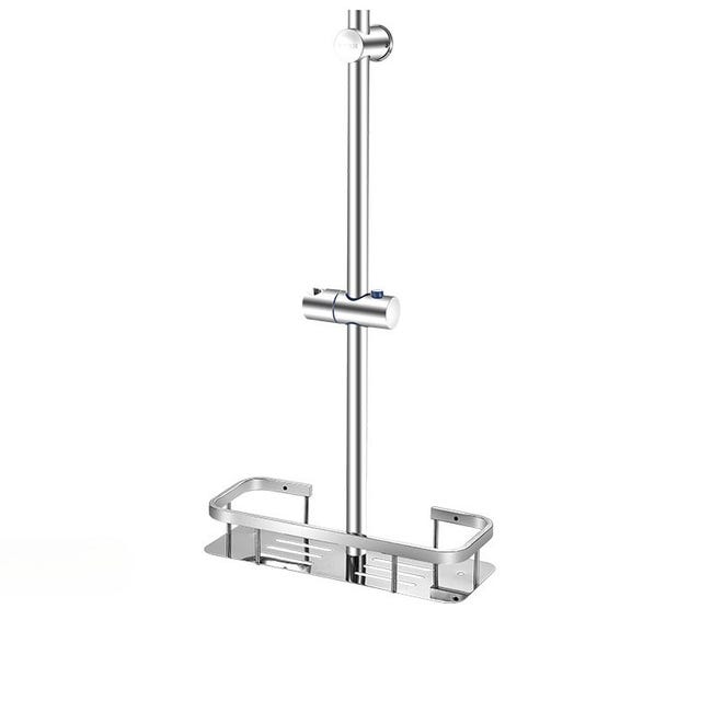 Drążek prysznicowy ze stali nierdzewnej 304, regulowany brodzik, uchwyt prysznicowy z jasnym uchwytem podnoszącym + brodzik