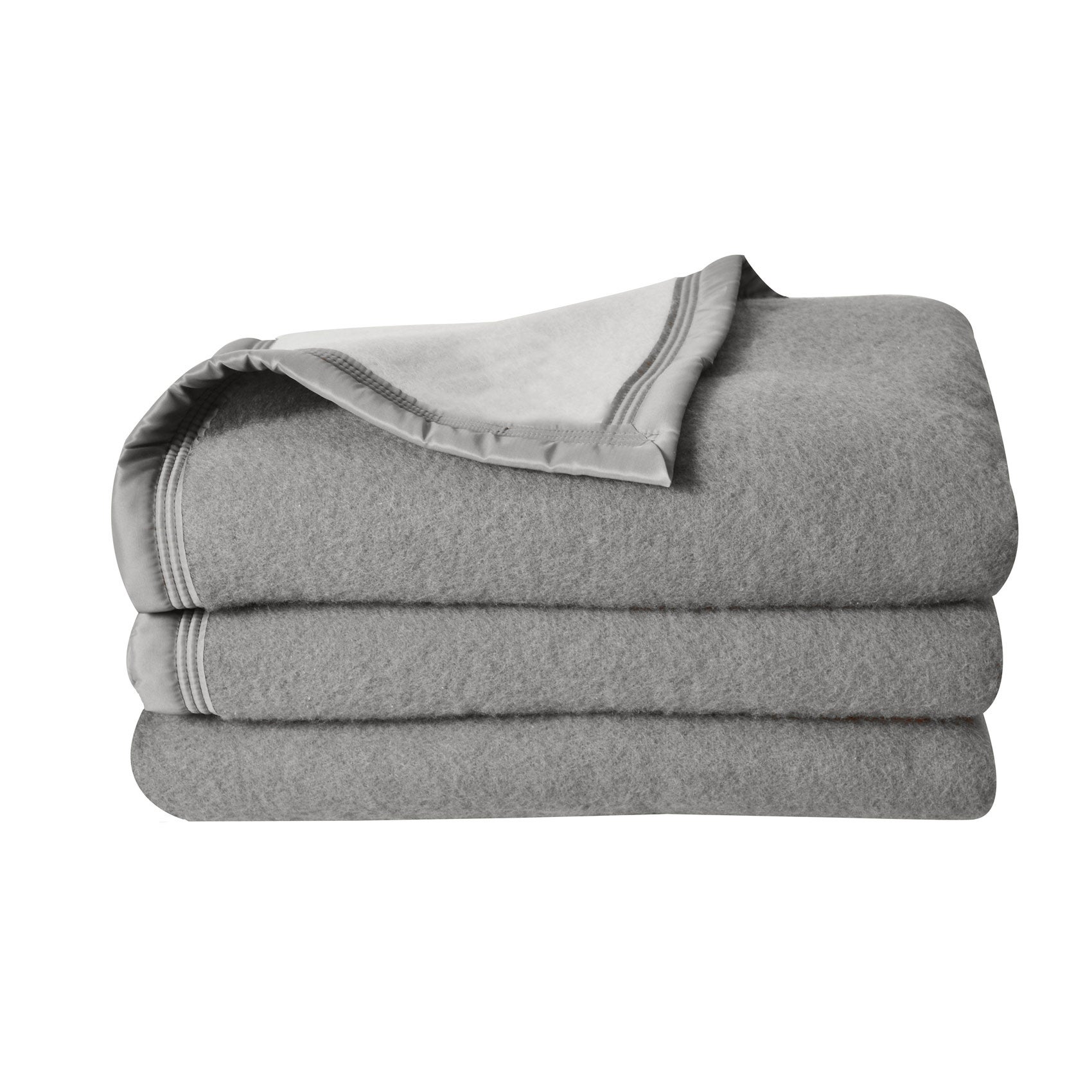 Manta De Lana De Doble Cara Hecha A Mano – 6 Pies X 5 Pies (1.8m X 1.5m) Gris – Estilo Raiders Suave