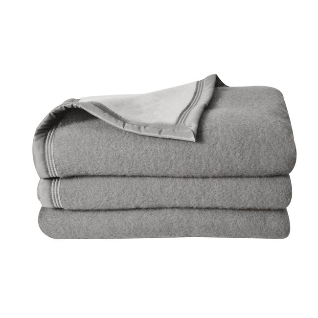 Manta De Lana De Doble Cara Hecha A Mano – 6 Pies X 5 Pies (1.8m X 1.5m) Gris – Estilo Raiders Suave